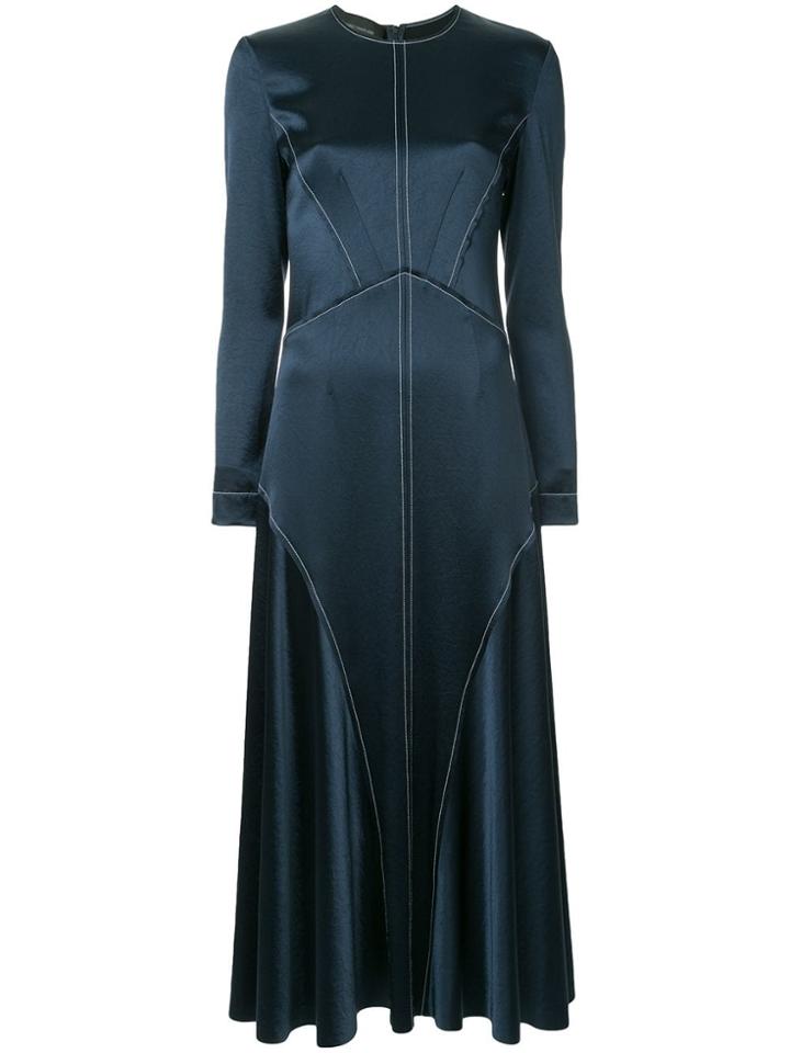 Cédric Charlier Fitted Panelled Dress - Blue
