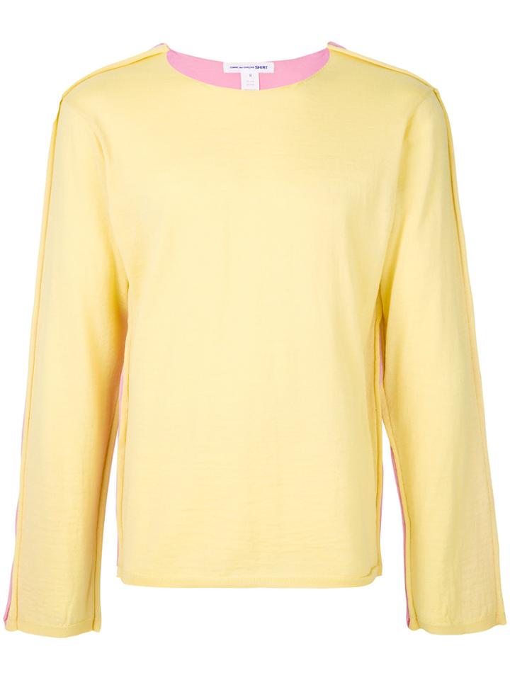 Comme Des Garçons Shirt Two-tone Jumper - Yellow & Orange