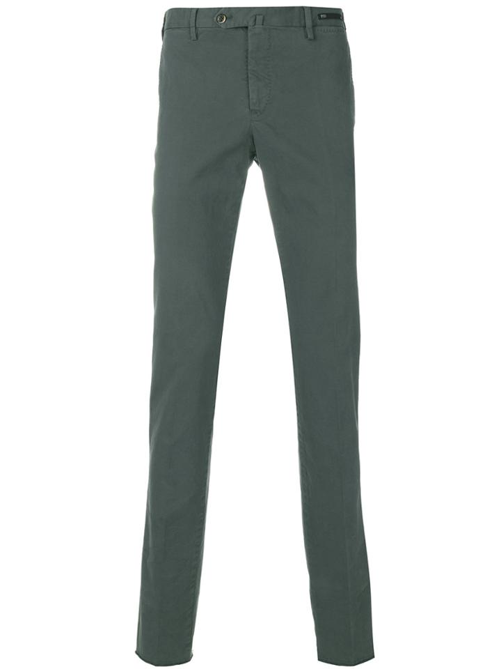 Pt01 Slim-fit Chinos - Green