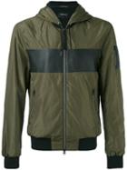 Mackage - Contrast Bomber Jacket - Men - Cotton/polyester/spandex/elastane/rayon - 42, Green, Cotton/polyester/spandex/elastane/rayon