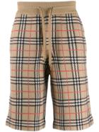 Burberry Checked Shorts - Brown