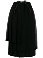 Loewe Pleated Layer Skirt - Black
