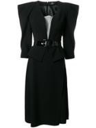 Elisabetta Franchi Plunge-neck Dress - Black