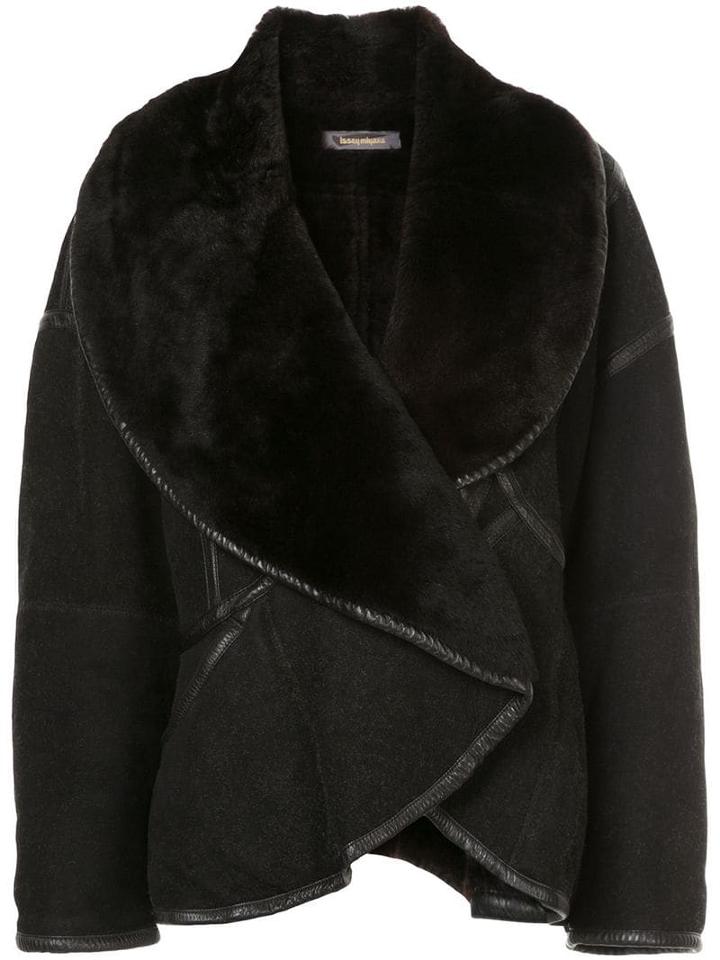 Issey Miyake Pre-owned Oversized Short Coat - Black