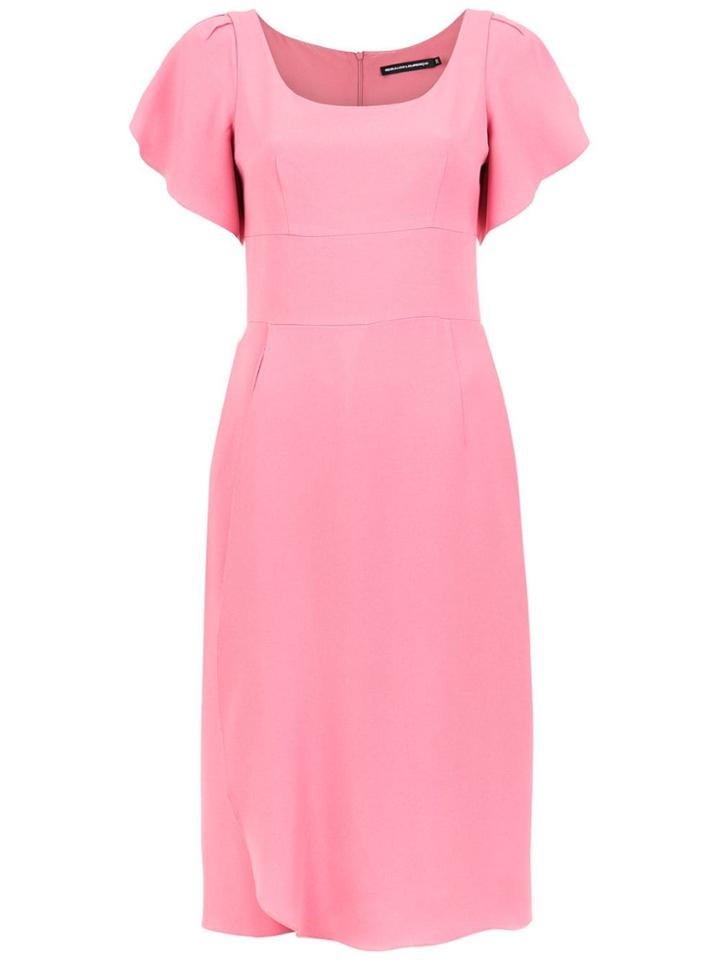 Reinaldo Lourenço Short Sleeved Midi Dress - Pink & Purple