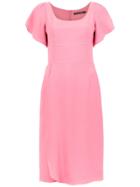 Reinaldo Lourenço Short Sleeved Midi Dress - Pink & Purple
