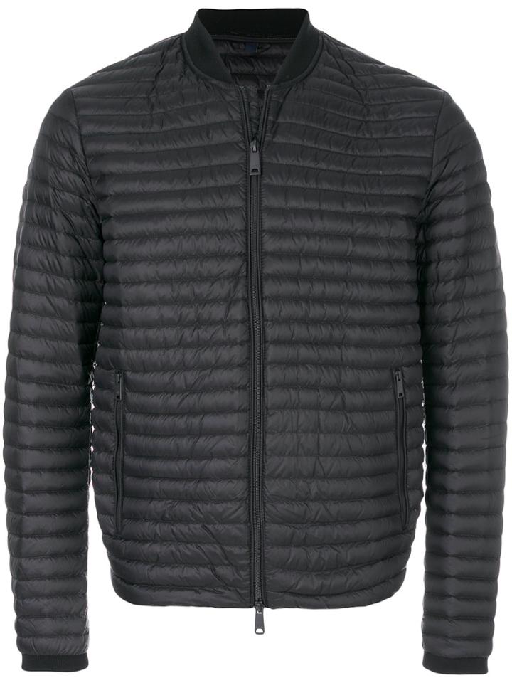 Armani Jeans Padded Bomber Jacket - Black