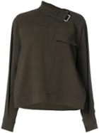 Victoria Beckham Buckle Neck Strap Top - Green