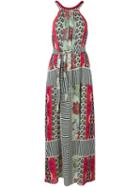 Etro Mixed Print Maxi Dress, Women's, Size: 40, Red, Viscose/spandex/elastane