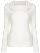 Armani Jeans Cowl Neck Jumper - White