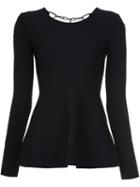 Alexander Wang Peplum Top, Women's, Size: Large, Black, Nylon/spandex/elastane/viscose