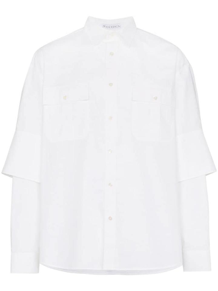 Jw Anderson Double-cuff Button Shirt - White