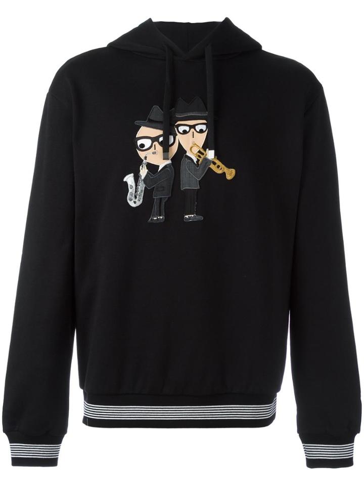 Dolce & Gabbana Designer's Patch Hoodie - Black