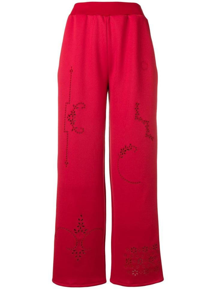 Stella Mccartney Panelled Cut Out Trousers - Red