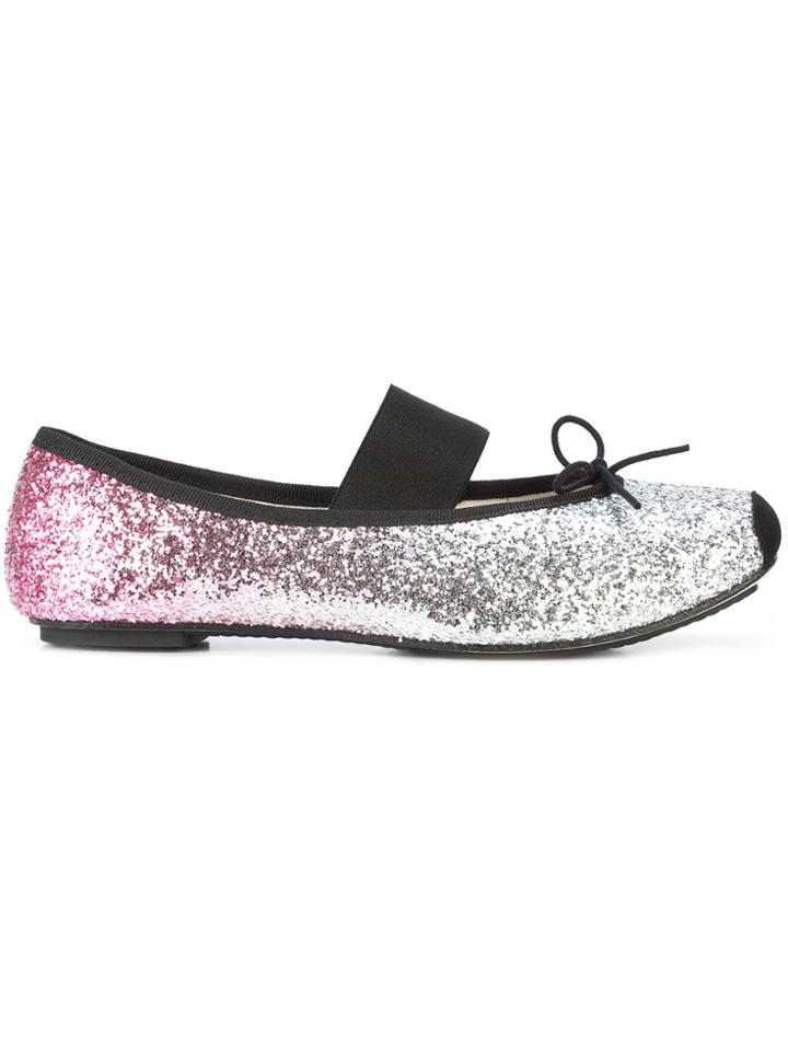 Repetto Strap Ballerinas - Metallic