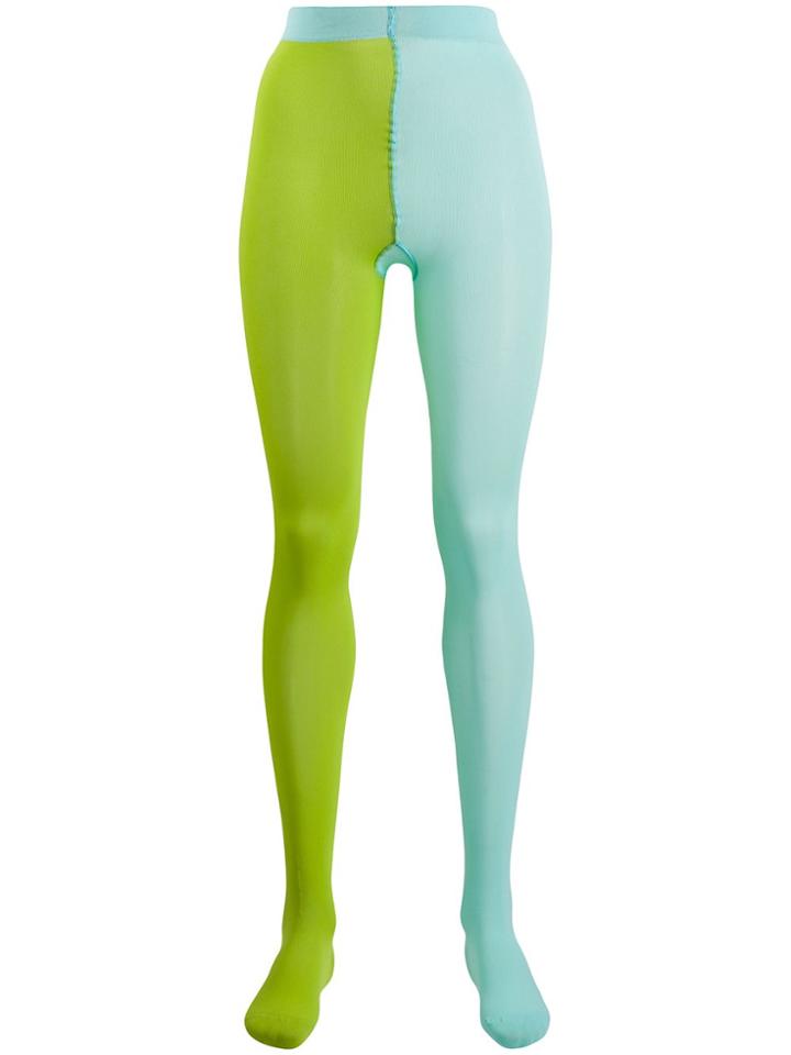 Marc Jacobs Two-tone Tights - Verde