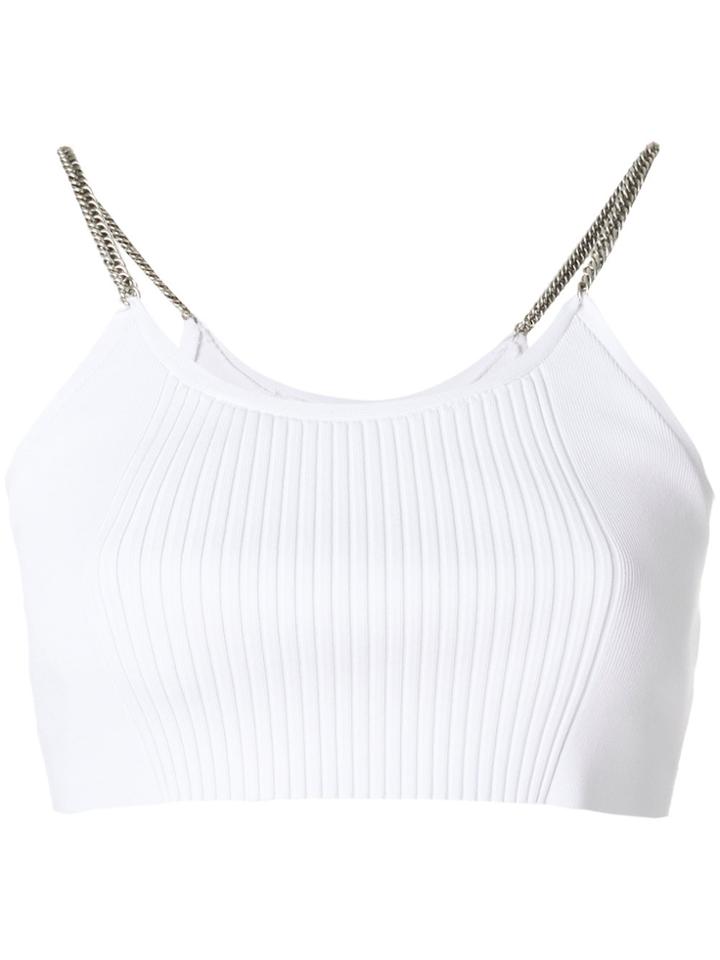 Alexander Wang Chain Strap Crop Top - White