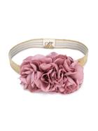 Caffe' D'orzo Floral Embellished Head Band - Pink & Purple