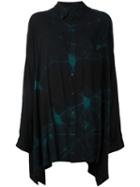 Y's - Pointy Loose-fit Shirt - Women - Rayon - 2, Green, Rayon
