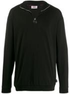 Gcds Striped Logo Sweatshirt - Black