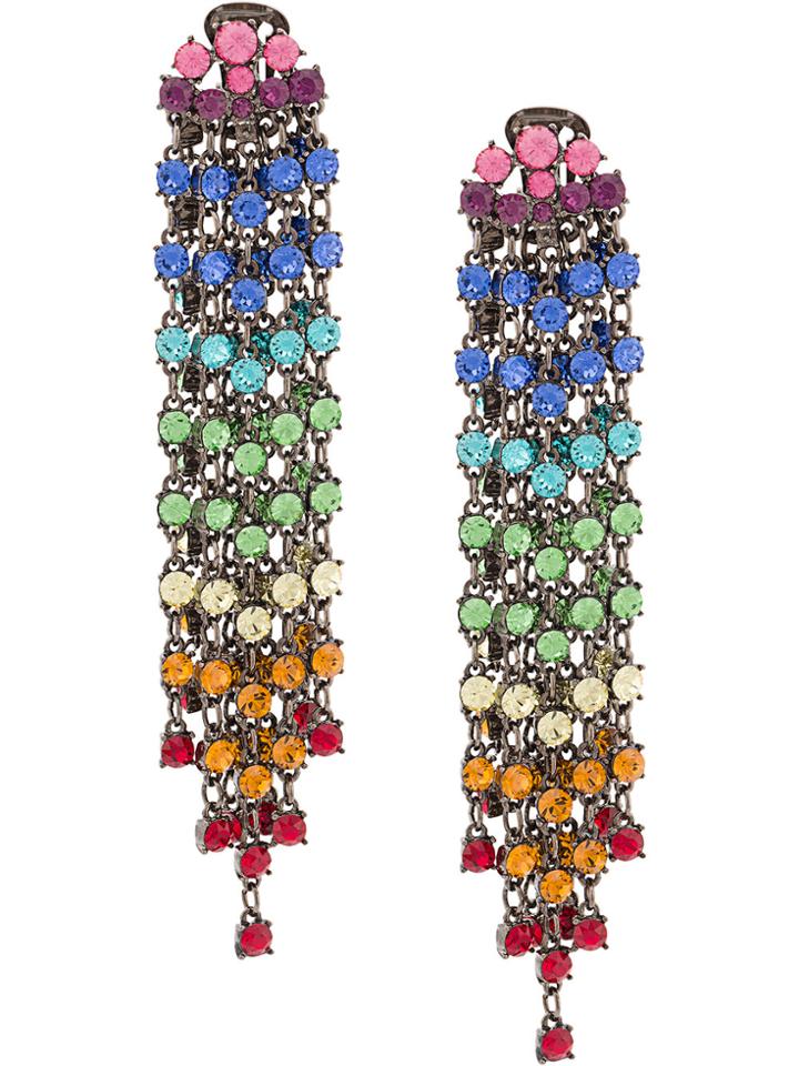 Oscar De La Renta Cascade Waterfall Earrings - Multicolour