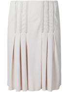 Atlein Contrast Stitching Pleated Skirt, Women's, Size: 36, Nude/neutrals, Viscose/polyamide