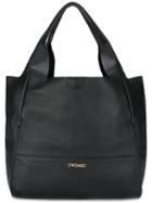 Twin-set Square Shoulder Bag, Women's, Black, Calf Leather