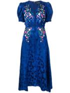 Saloni Floral Dress - Blue