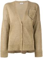 Brunello Cucinelli - Long Sleeve Pocket Cardigan - Women - Cotton - S, Women's, Brown, Cotton