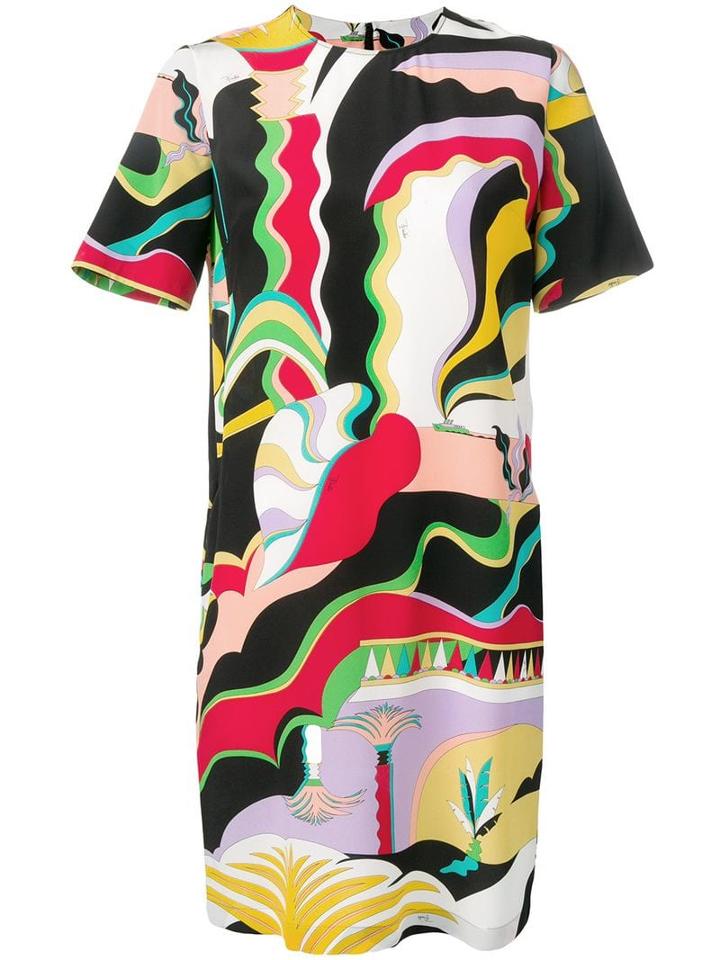 Emilio Pucci La Villa Print Silk Mini Dress - Yellow