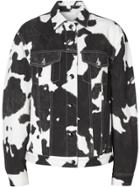 Burberry Cow Print Denim Jacket - Black