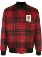 Kent & Curwen Checked Bomber Jacket - Red