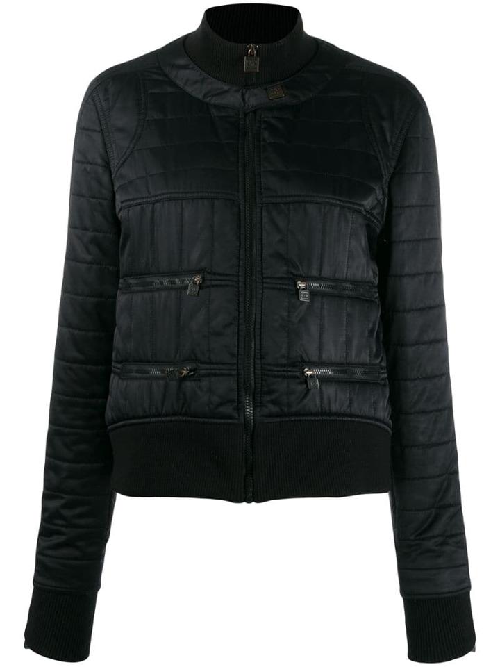 Chanel Pre-owned Quilted Bomber Jacket - Black