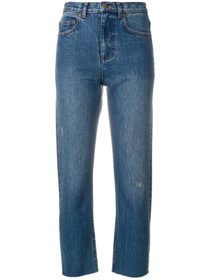 A.p.c. Cropped Slim Fit Jeans - Blue