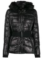 Barbour Fur Collar Puffer Jacket - Black