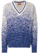 Missoni Ombré V-neck Jumper - Blue