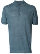 Corneliani Fine Knit Polo Top - Blue