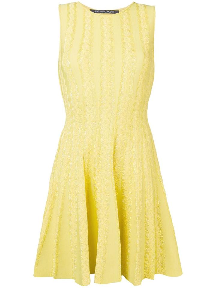 Antonino Valenti Flared Sleeveless Dress - Yellow