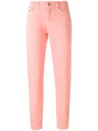 Tommy Jeans - High-waisted Cropped Jeans - Women - Cotton/spandex/elastane - 26, Pink/purple, Cotton/spandex/elastane