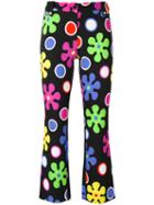 Moschino Flower Power Cropped Trousers, Women's, Size: 38, Rayon/other Fibers