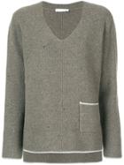 Fabiana Filippi V-neck Textured Sweater - Grey