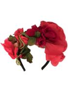 Dolce & Gabbana Floral Embellished Hairband - Red