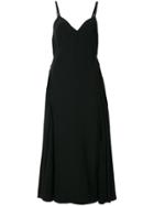 Prada Strappy Pleated Dress - Black