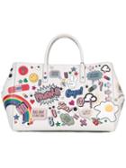 Anya Hindmarch Sticker Tote Bag, Women's, White, Bos Taurus