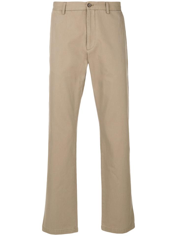 Maison Margiela - Straight Leg Trousers - Men - Cotton - 52, Nude/neutrals, Cotton