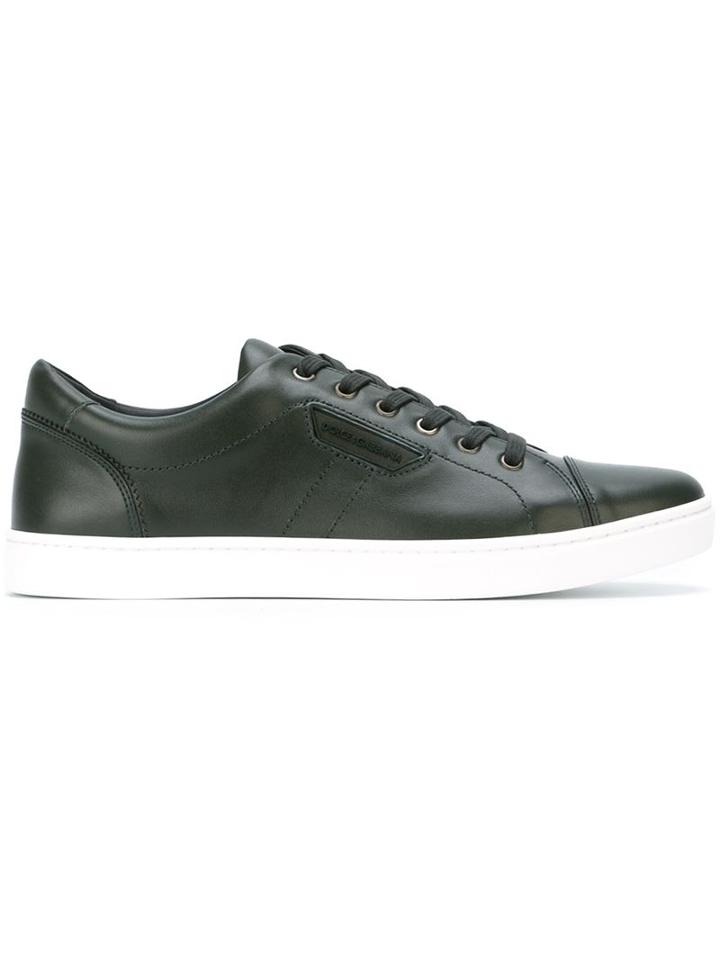 Dolce & Gabbana Classic Sneakers, Men's, Size: 39, Green, Leather/rubber