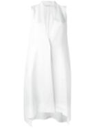 Demoo Parkchoonmoo Asymmetric Sleeveless Waistcoat, Women's, Size: 36, White, Polyester