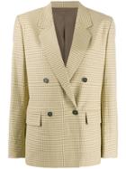 J.lindeberg Checked Double-breasted Blazer - Yellow