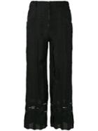 Philosophy Di Lorenzo Serafini - Cropped Trousers - Women - Rayon - 38, Women's, Black, Rayon