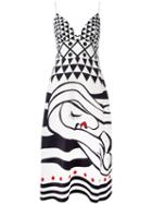 La Mania Multi Prints Dress, Size: 38, Black, Silk/polyester/spandex/elastane